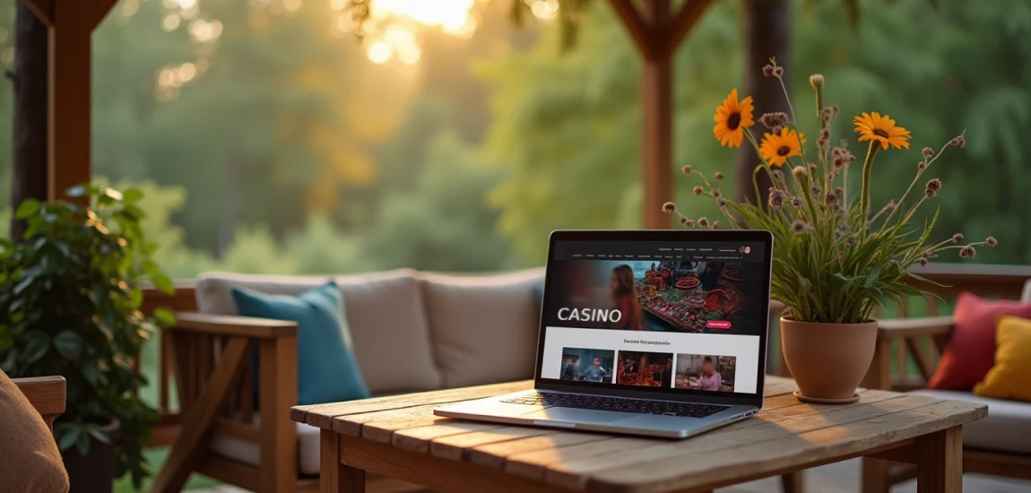 online casino news on a laptop