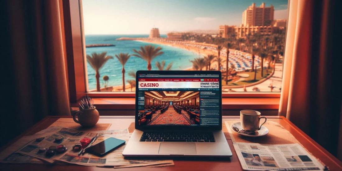 online casino news on a laptop